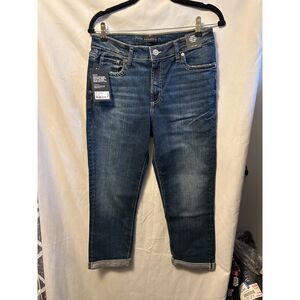 NWT Silver Jeans Avery Capri High Rise Curvy Size 31 Indigo 23.5" Inseam